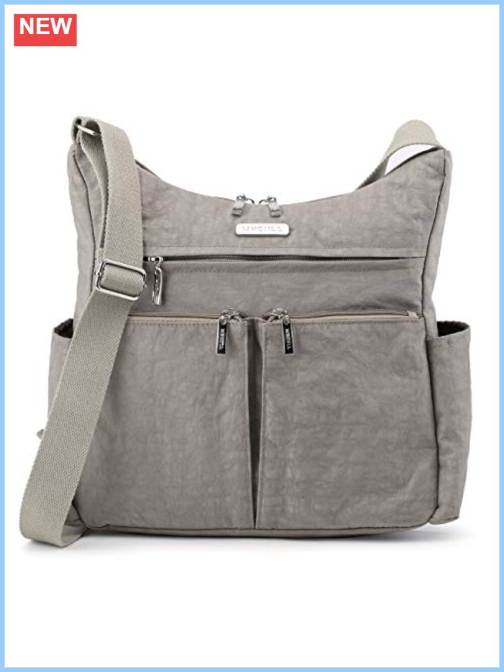 Waterproof Nylon RFID Anti Theft Crossbody Bag with Adjustable Shoulder Strap